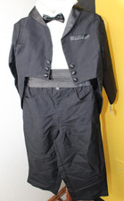 Go Baby Boys Tuxedo Four Toddler Jacket Shirt Pants Bow Tie Cumberbund Black
