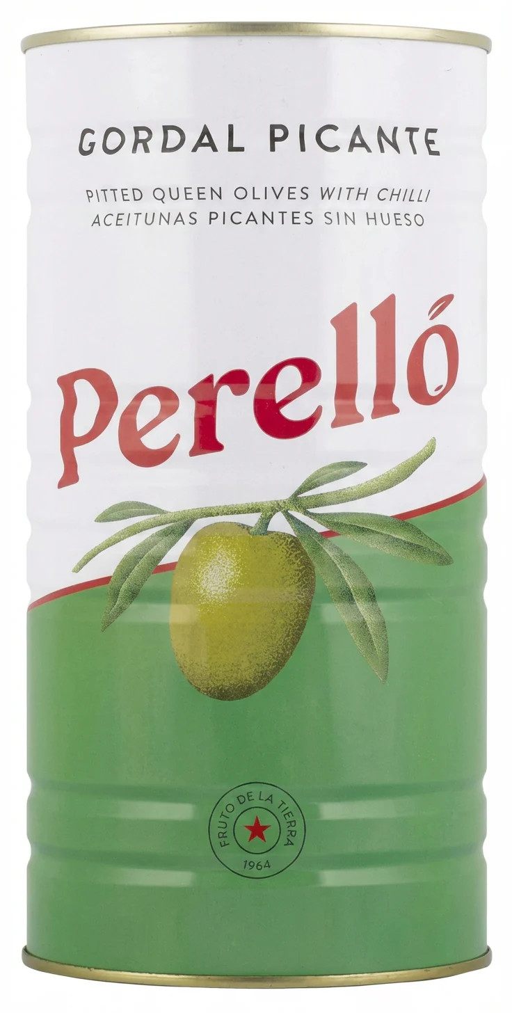 Perello Gordal Pitted Picante Olives 600g Spicy Spanish Queen Stuffed Tapas
