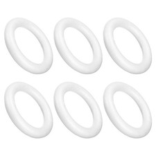6Pcs Garland Foam Rings DIY Craft Ornaments Unpainted Foam Circles DIY Painting