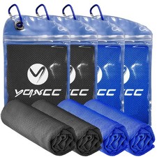 Cooling Towels  4 Pack 47x12  Ice Cool for Neck  Microfiber Soft Breathabl...