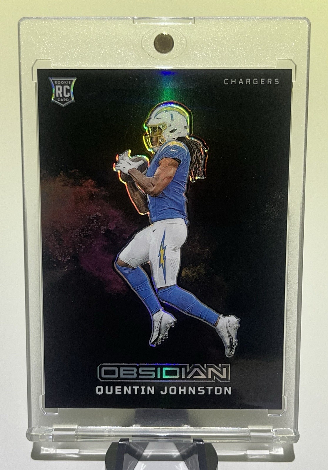 2023 Panini Obsidian - Black Color Blast Quentin Johnston #5 (RC)