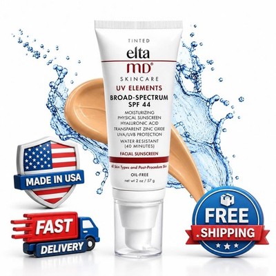 Elta MD UV Elements TINTED Facial Sunscreen SPF 44 2 oz New with Box NEW