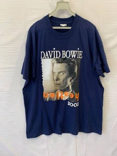Vtg 2002 David Bowie Heathen Tour T-Shirt Old Trafford Manch 2000s vintage concert t-shirt, vintage, size XL, single stitch, B+ condition