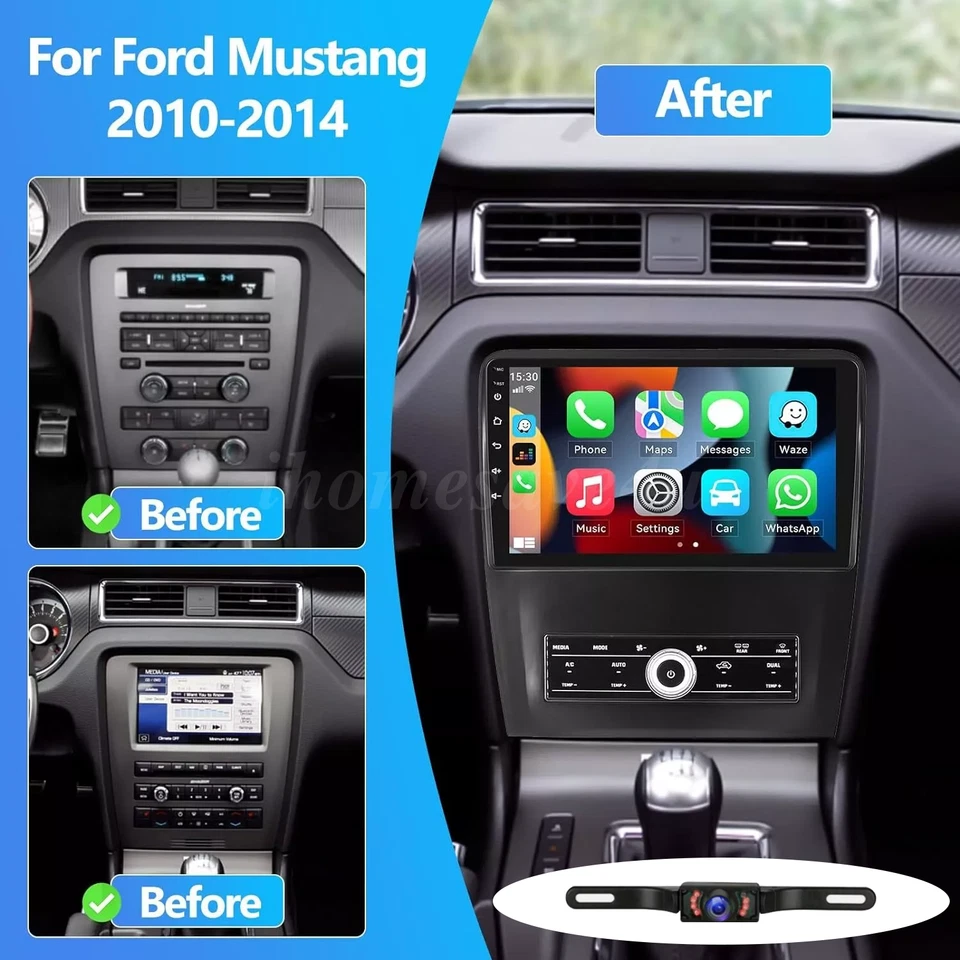 10.1" For Ford Mustang 2010-2014 Android Car Radio Stereo Carplay GPS Navi + Cam Foto 2 de 4