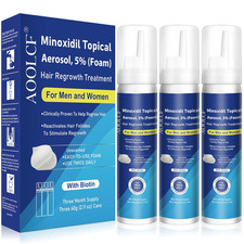 5 Topical Minoxidil Foam, Minoxidil for Men and Women, Infused with Biotin
