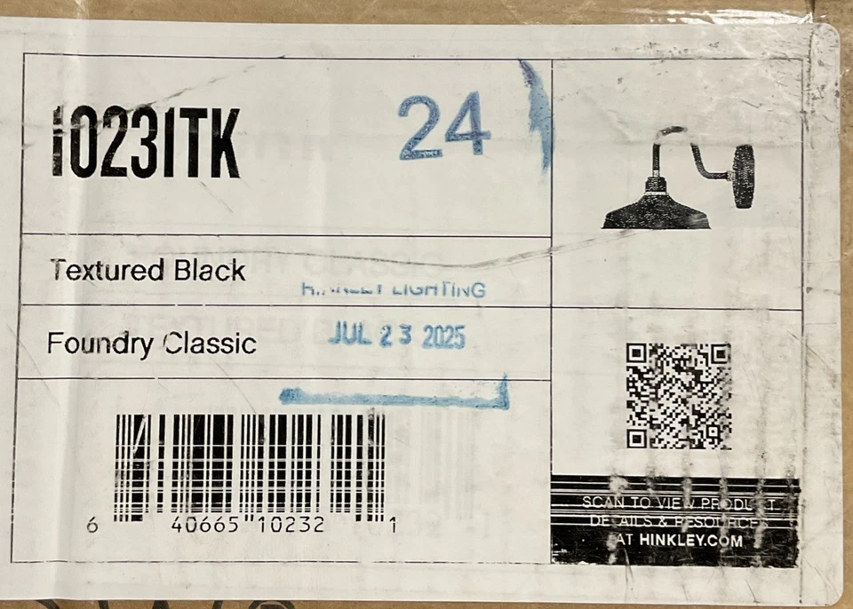 Textured Black LED Outdoor Lantern from the Foundry Classic #10231TK - Image 3 of 4