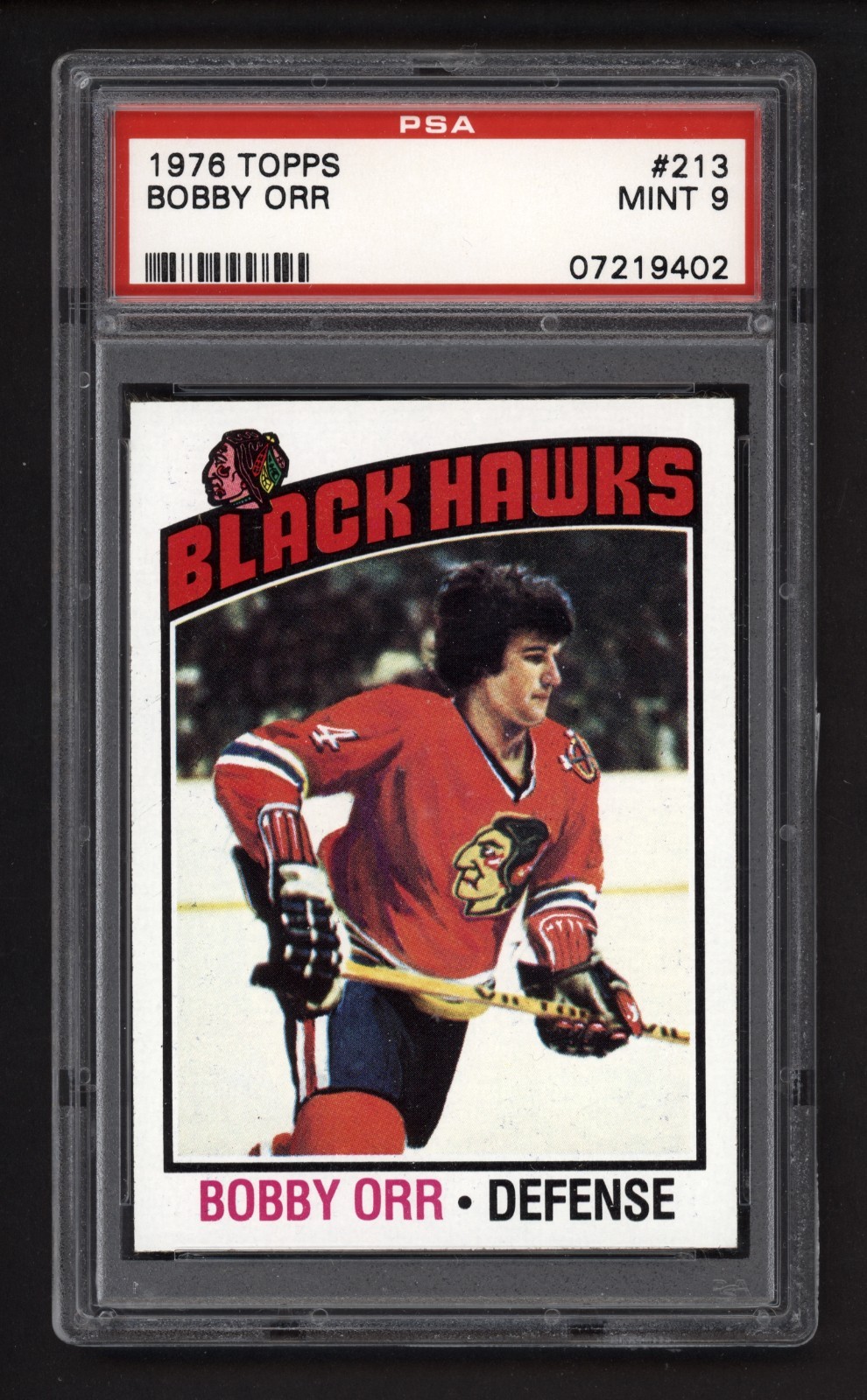 1976 TOPPS #213 BOBBY ORR PSA 9 MINT