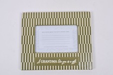 Hallmark Photo Frame 4"x 6" Grandma Is a Gift Picture Frame Olive  White