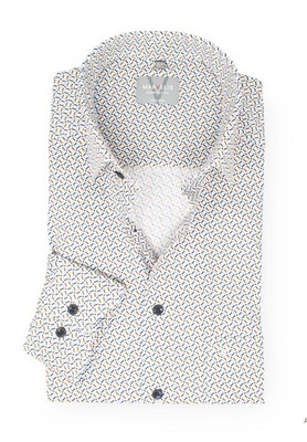 Marvelis Herren Hemd Langarm Non-Iron Comfort Fit,Muster,New Kent