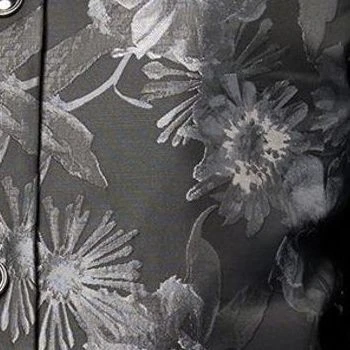 Isaac Mizrahi Live! Chaqueta para mujer talla grande 3X tejida floral jacquard gris A648476 Foto 2 de 4