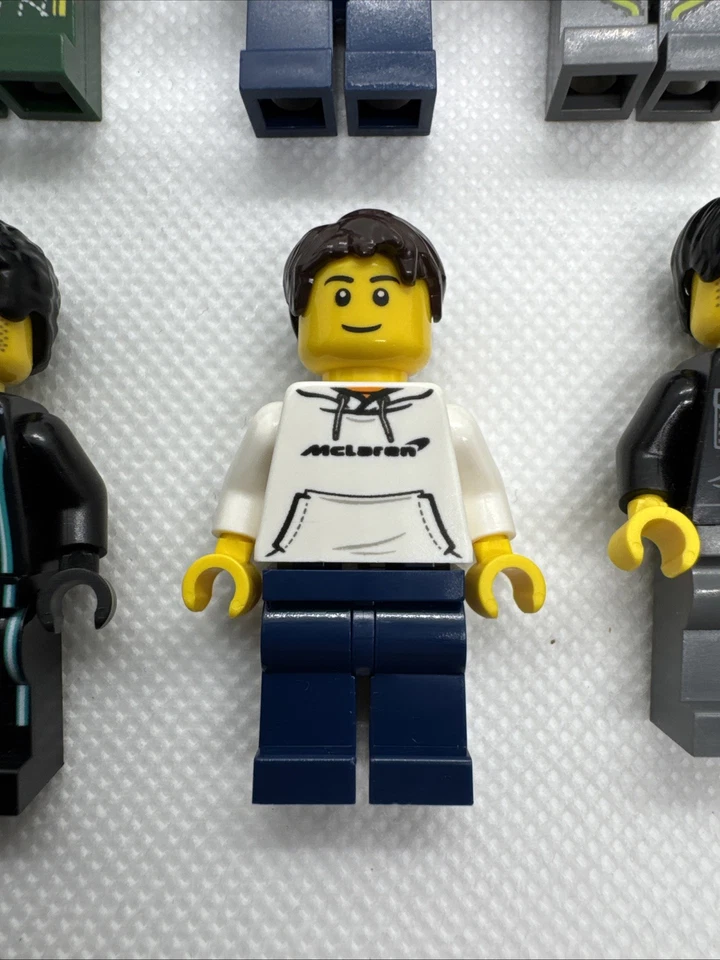 LEGO Collectible Minifigures LOT OF 9 Racers - McLaren AMR Mercedes Ferrari - Image 3 of 4