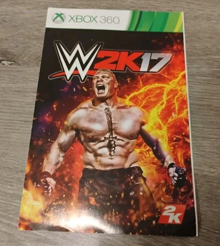 WWE 2K17 (Microsoft Xbox 360, 2016) Manual Only