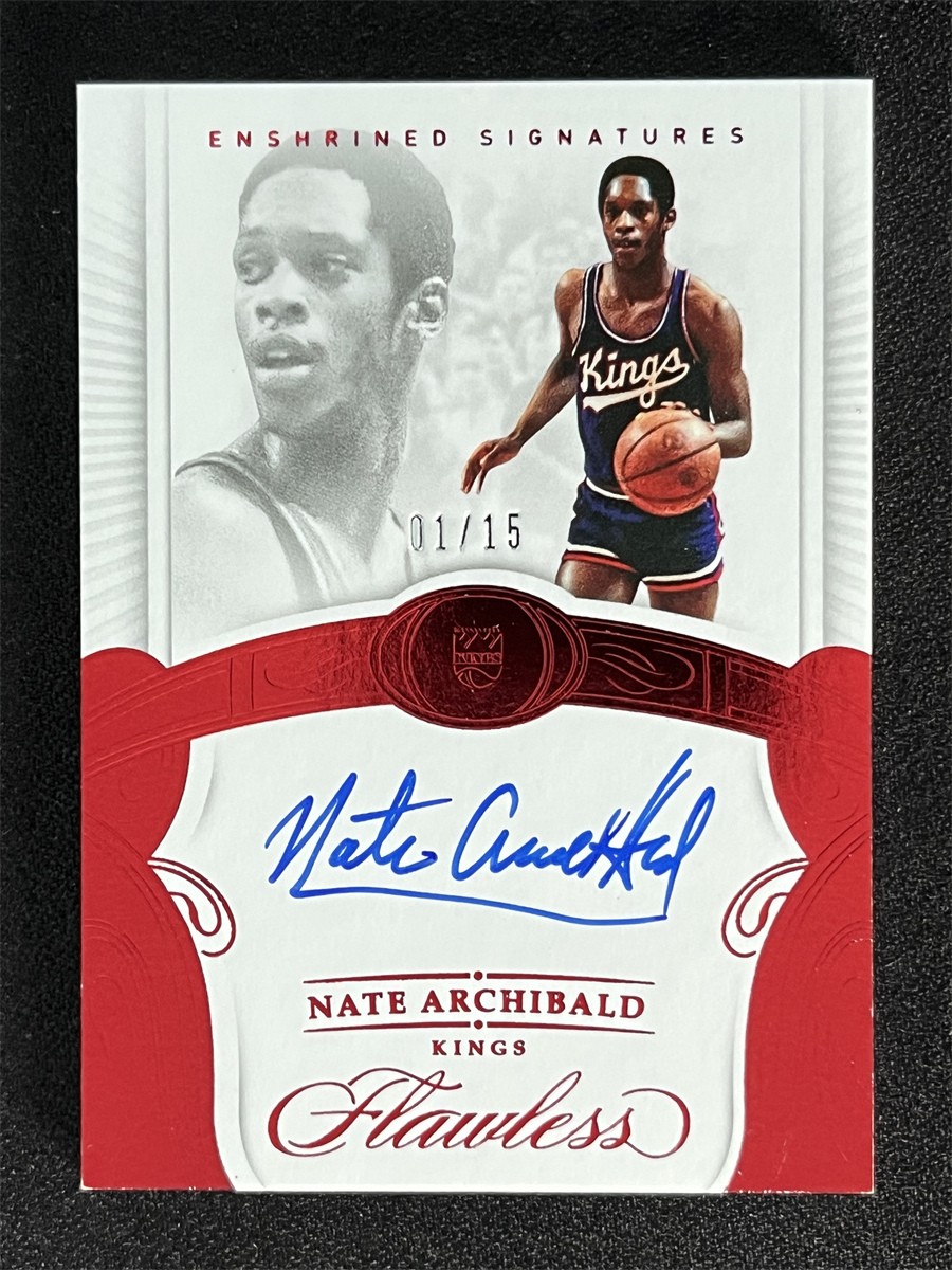 1/15 ! 2017-18 Panini Flawless Nate Archibald Ruby Enshrined Signatures Auto