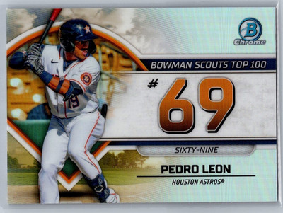2023 Bowman Chrome Scouts Top 100 #BTP-69 Pedro Leon Houston Astros