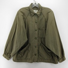The Great Jacket Women 0 Green Olive Barn Chore Coat Shacket Heritage USA Made