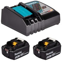 Makita Power Source-Kit Lxt, SchnellladegeräT DC18RC + 2 Akkus 18V / 5,0 Ah