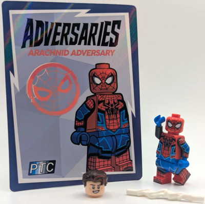 LEGO Custom PTC Arachnid Adversary Spider Minifigure Spider-Man Pad-Printed
