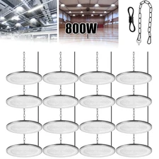 16Pcs 800W UFO LED High Bay Light Shop Lights Warehouse Commercial Lighting Lamp