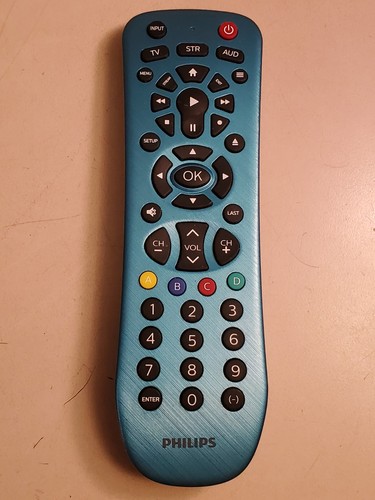 PHILIPS Remote Control 4517-1 Teal Blue Universal. Tested works. Used, excellent - Picture 5 of 7