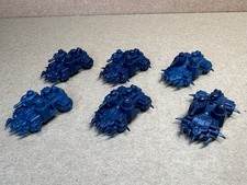 Warhammer 40K 1991 Space Marine Epic Orks Battle Wagons x 6 (blue) 3
