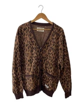 WACKO MARIA Cardigan (Thick) L Cotton Leopard