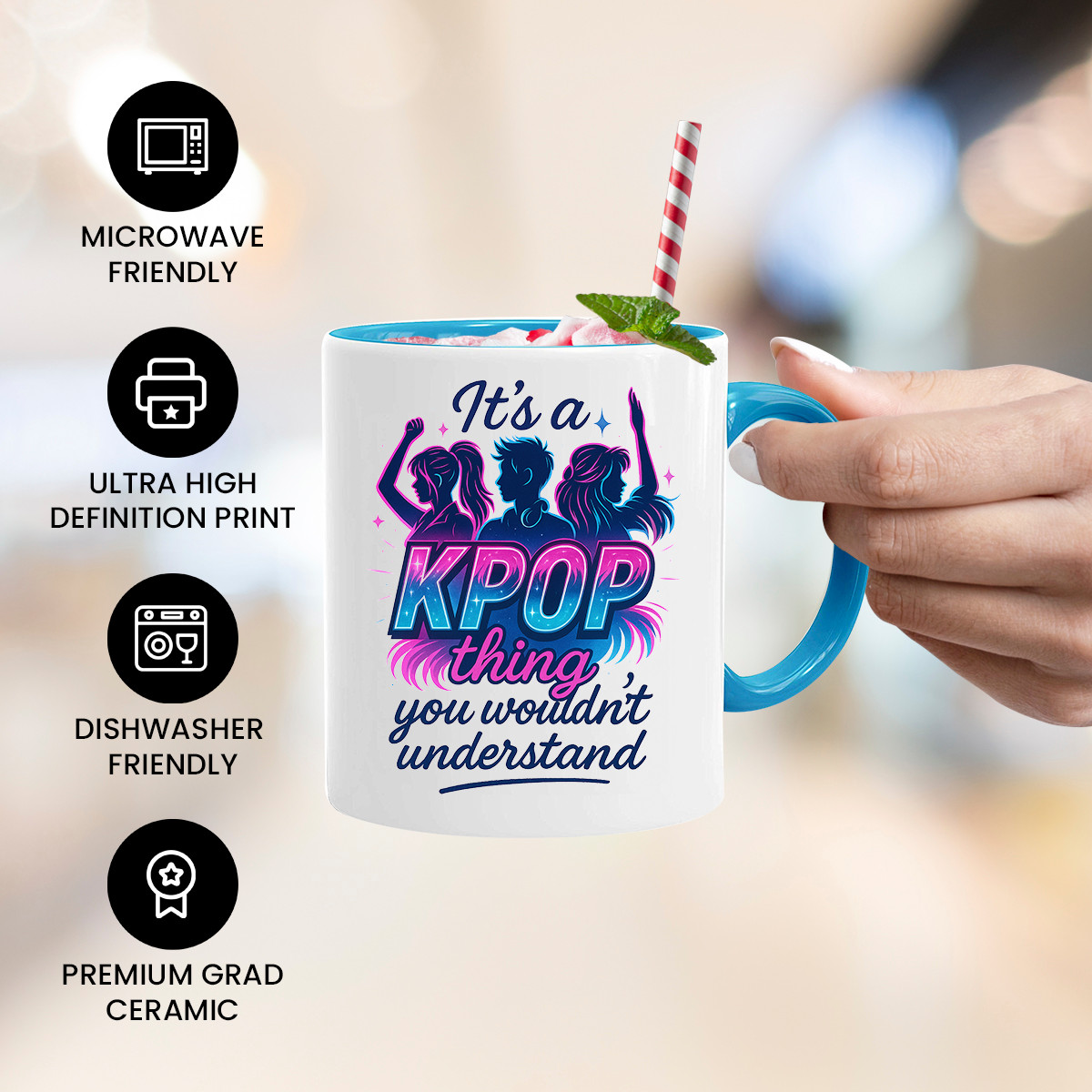 KPOP Cazadores de Demonios Taza de Café Regalo Coreano Pop Ídolo Fan Merch 11oz