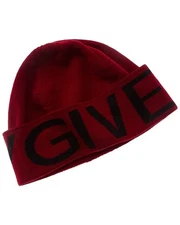Givenchy Jacquard Wool Beanie Women's Red