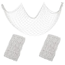 Rete da Pesca Decorativa 5x10 ft,2 Pack Grande Off White Quadro Rete da Pesci, Parete...