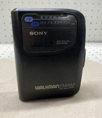Vintage Sony Walkman WM-FX101 FM AM Radio Cassette Player Portable Black AVLS