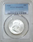 1948 P Franklin Half Dollar PCGS MS64FBL Frosty Just Graded New Holder #F229F