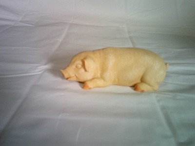 Small Pig Statue Laying Down Knick Knack
