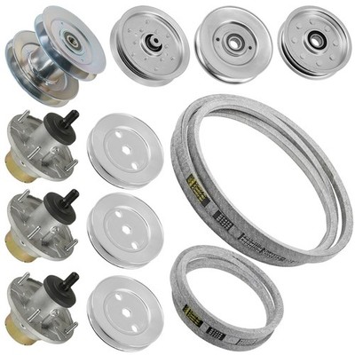 48A'' Deck Spindle w/ Pulley & Belt For John Deere X330 X350 X354 X370 X380 X384