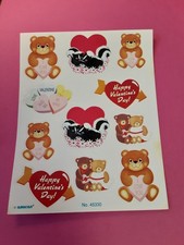 RARE vintage Amscan Valentine sticker sheet