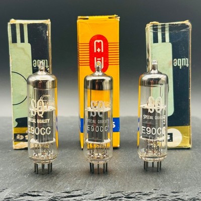 3x E90CC SQ Philips Adzam Mullard Tested Lot NOS & Strong Used ECC189 Heerlen
