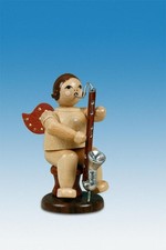 Musicangel Angel Seated with BassClarinet & Crown /Natural Height C. 6,5 cm NEW