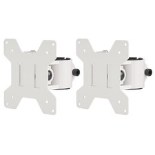 Single Head VESA Pole Mount Bracket For Monitor Stand White Steel MD6TBW2