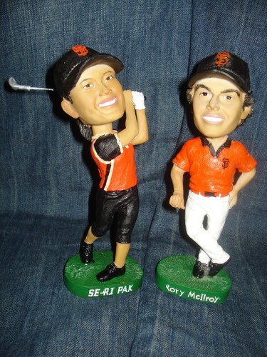 2 San Francisco Giants Rory Mcilroy & Se Ri Pak Bobblehead SGA Bobble Golfer SF - 第 1/4 張圖片