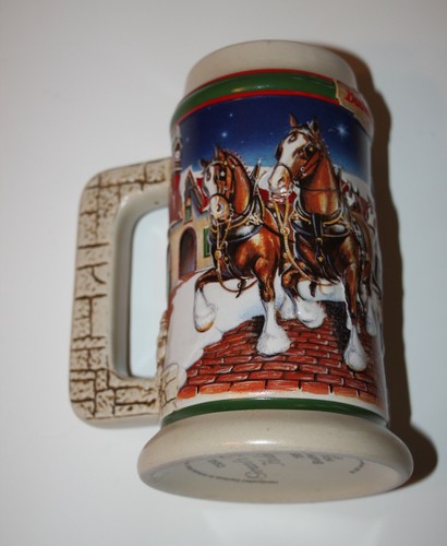 Budweiser Holiday Stein 1998. Grants Bauernhof Ferienszene. - Bild 2 von 17