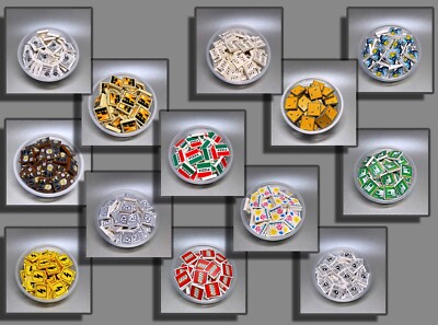 LEGO  3 x Fliese 3068 Kachel druck bedruckt aufdruck - 2x2 Tile