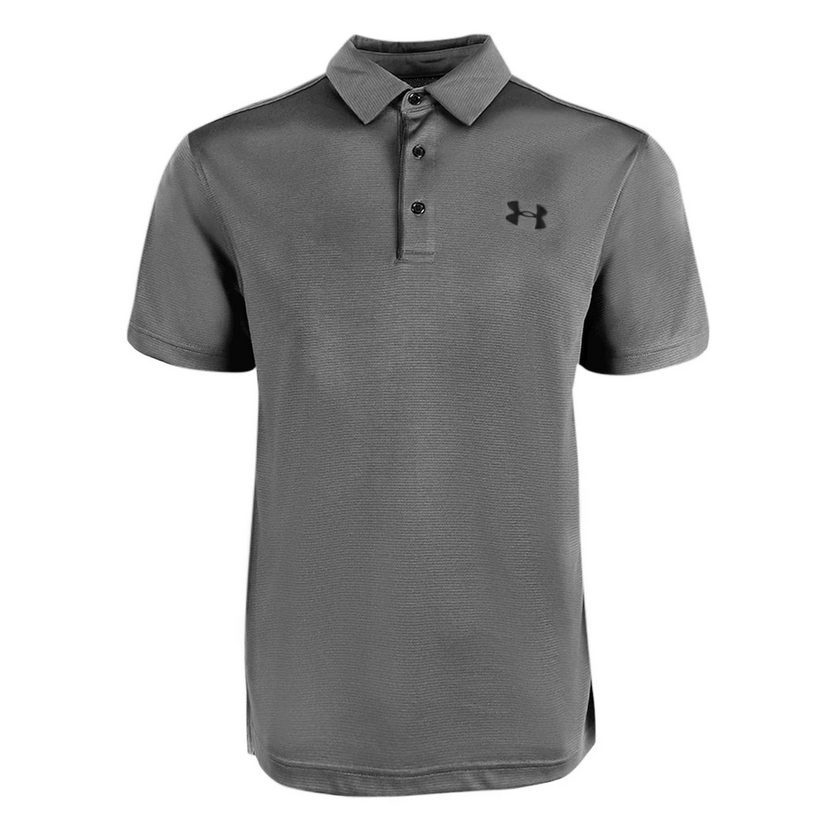 New Mens Under Armour Muscle Golf Polo Shirt Top Performance Athletic Black Navy - Picture 4 of 8