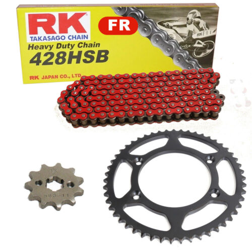 Kit Cadena Apropiado para Suzuki Dr-Z 125 03-19 RK Fr 428 Hsb 134 Abierto Rojo