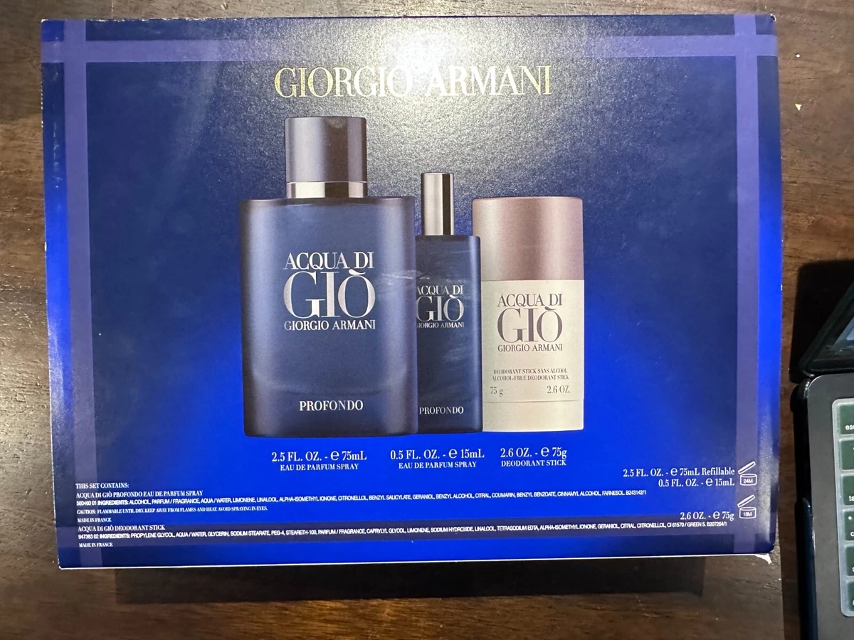 Giorgio Armani Acqua Di Gio Profondo Eau De Parfum 2.5 Oz .5oz