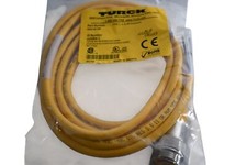 NEW Turck RSM 40-2M Cordset, Straight, Male, 18 AWG, 2 Meter, PVC, 300 VAC/VDC, 