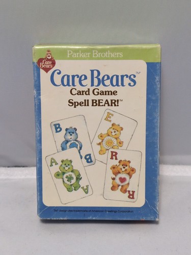 Care Bears Card Game Spell Bear, Which Bears Where? Memory Complete Vintage 1983