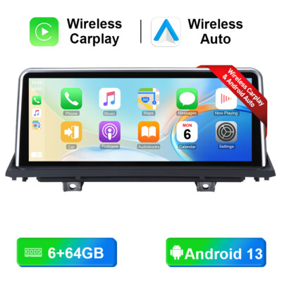Für BMW X5 E70 X6 E71 CCC 10.25'' Autoradio Auto GPS Navi CarPlay DAB+ Android 14
