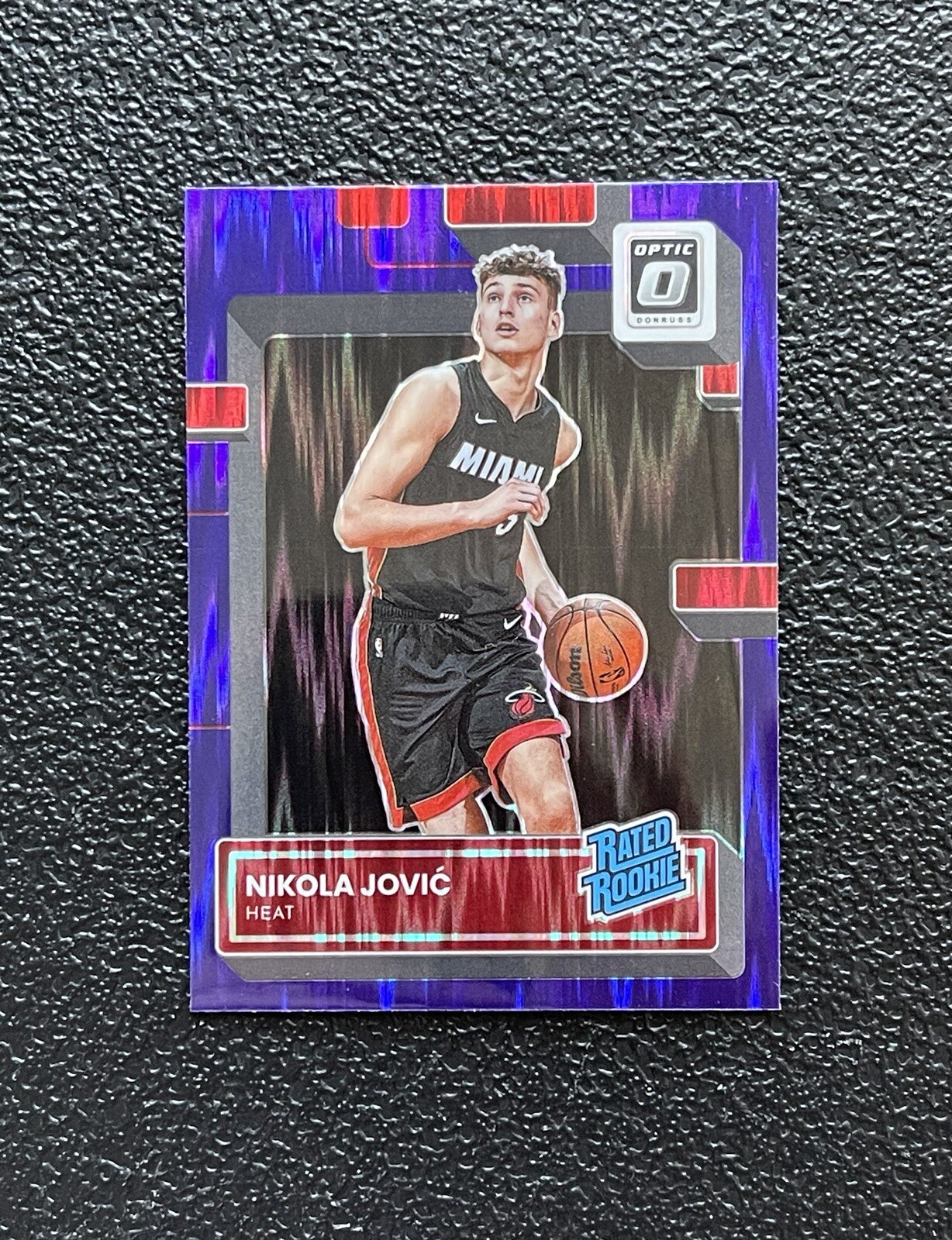 2022-23 Donruss Optic NIKOLA JOVIC Purple Shock Rated Rookie RC #224 SP! *Heat