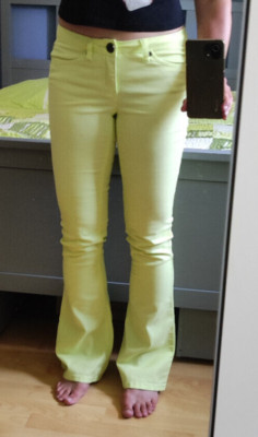 AJC Schlaghose Jeans gelb neon 36 XS - Sommerhose