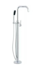 Miseno MNO194ACP Floor Mounted Tub Filler w Integrated Valve  Diverter, Chrome