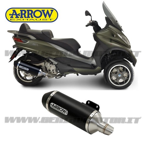 Escape Completo Kat Arrow Urban Aluminio Negro Piaggio Mp3 500 Lt 2017 > 2019 - Imagen 2 de 4