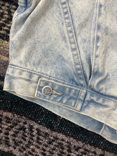 Rare Vintage LA Gear Cropped Denim Jacket sz. M 90's 80's Acid Wash - 第 6/8 張圖片